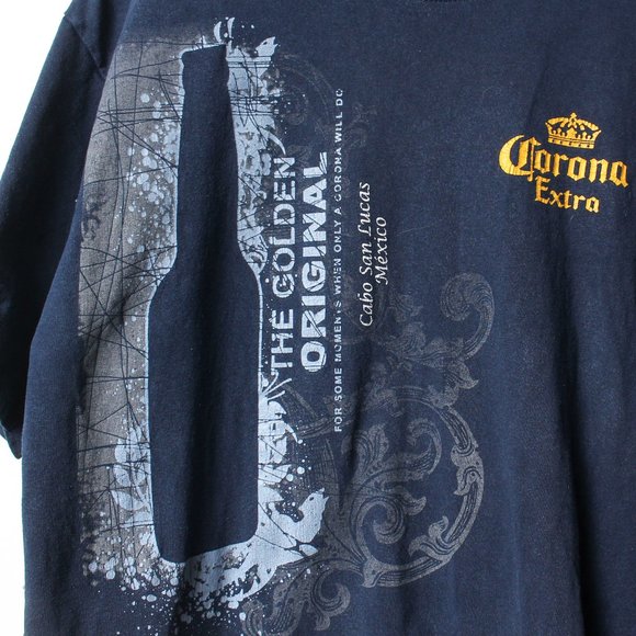 Corona Shirt Mens Blue Beer Mexican Lager Tee - Picture 7 of 9